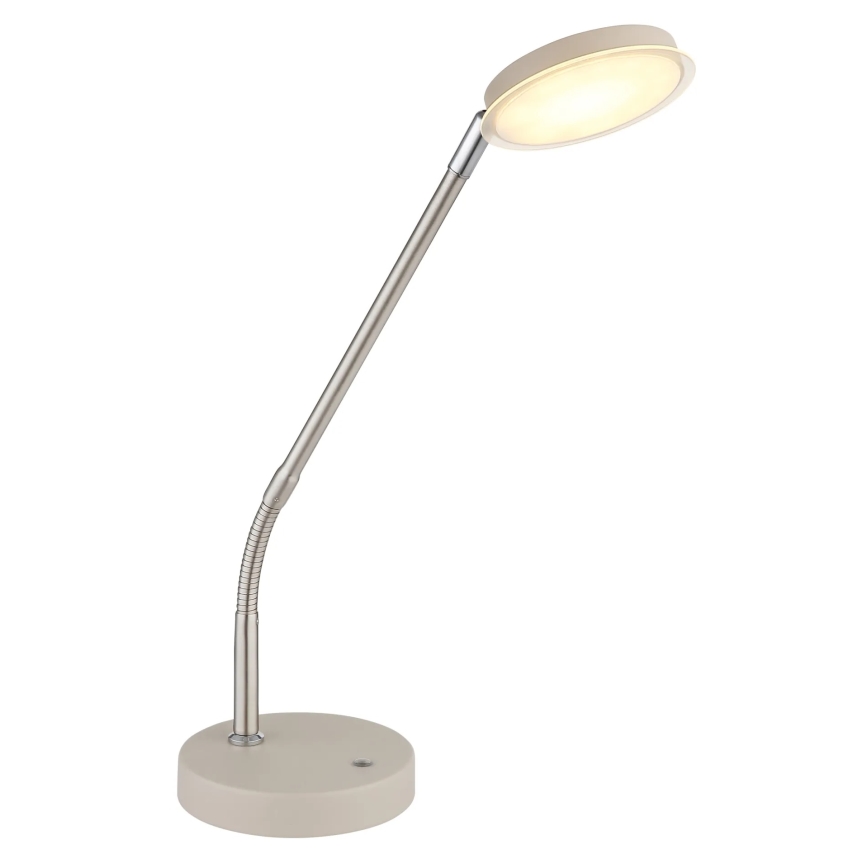 Globo - Lampe de table LED tactile à intensité variable, 6,5 W, 230 V, 2700/3350/4000 K, beige