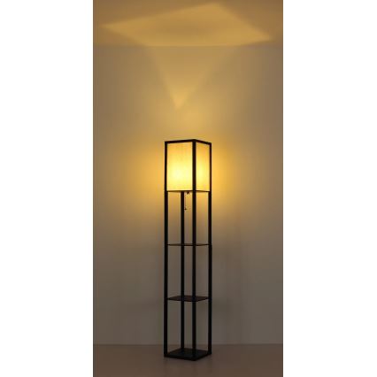 Globo - Lampadaire 1xE27/60W/230V noir