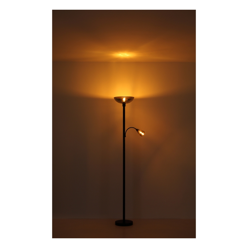 Globo - Lampadaire 1xE27/60W/230V + 1xE14/40W
