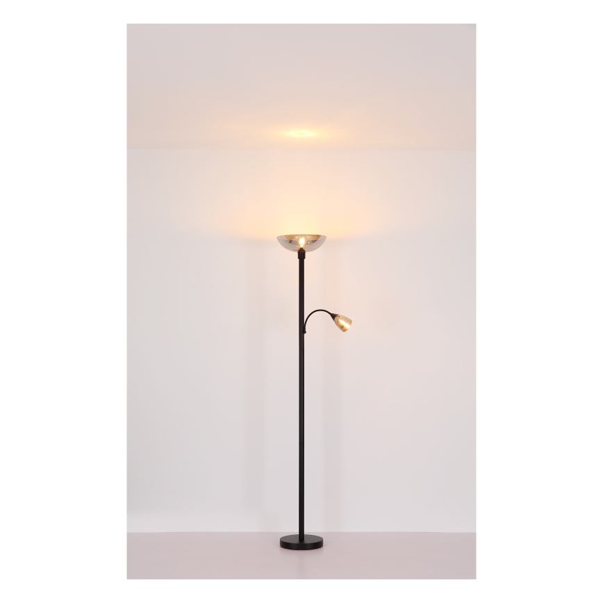 Globo - Lampadaire 1xE27/60W/230V + 1xE14/40W