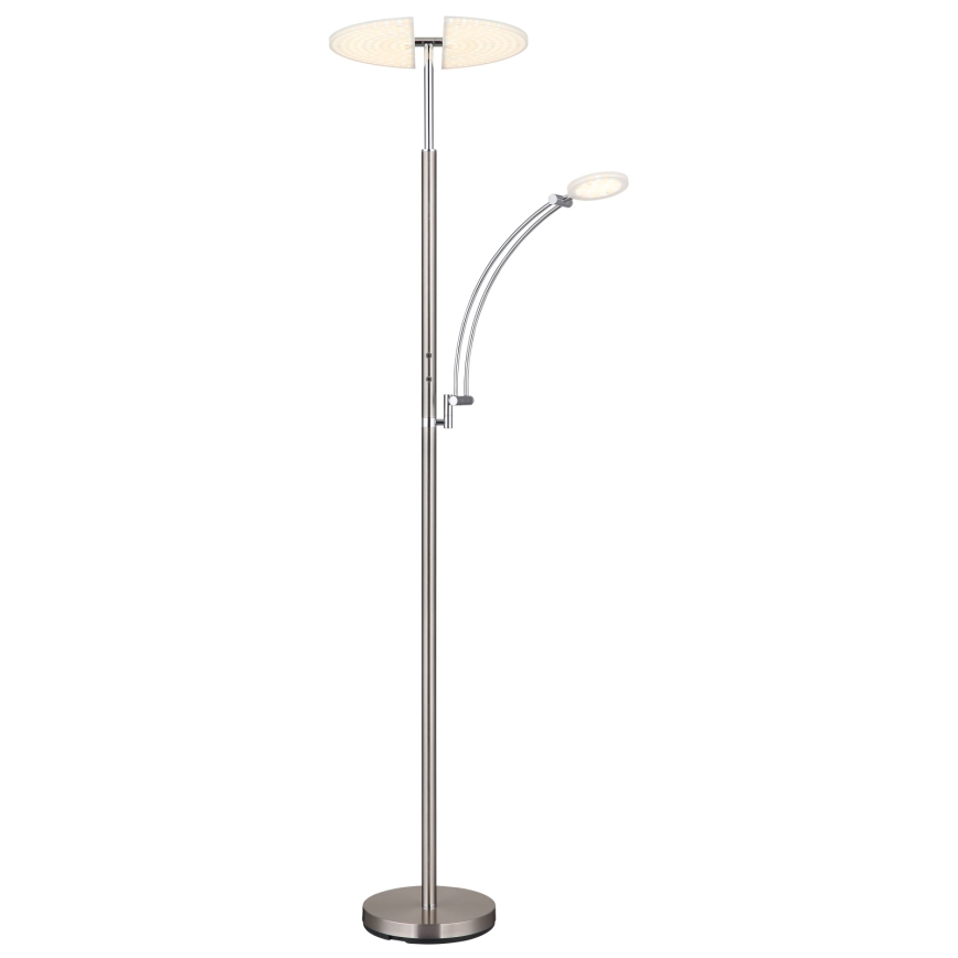 Globo - Lampadaire LED dimmable LED/40W/230V + LED/5,5W 2700/4000/6000K chrome mat