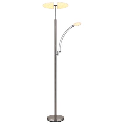 Globo - Lampadaire LED dimmable LED/40W/230V + LED/5,5W 2700/4000/6000K chrome mat