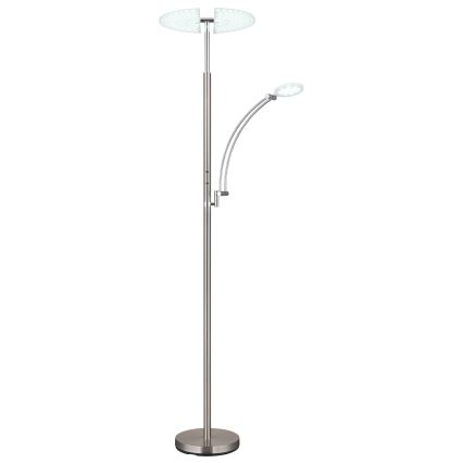 Globo - Lampadaire LED dimmable LED/40W/230V + LED/5,5W 2700/4000/6000K chrome mat
