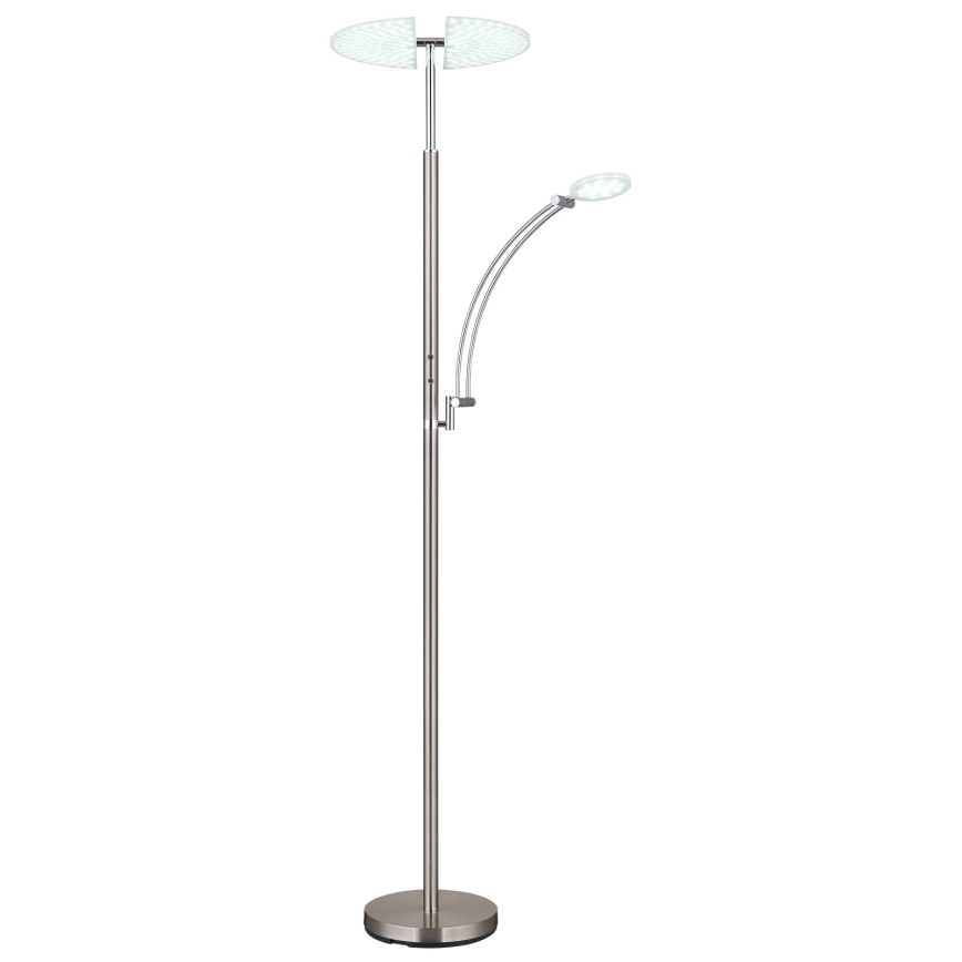 Globo - Lampadaire LED dimmable LED/40W/230V + LED/5,5W 2700/4000/6000K chrome mat