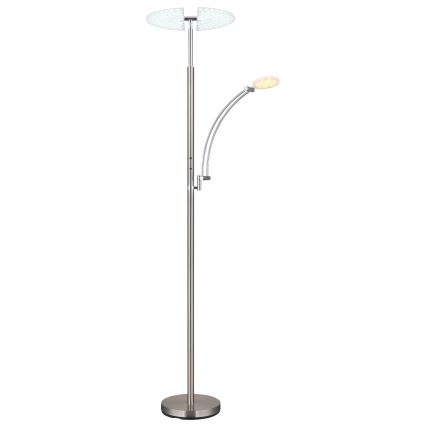 Globo - Lampadaire LED dimmable LED/40W/230V + LED/5,5W 2700/4000/6000K chrome mat