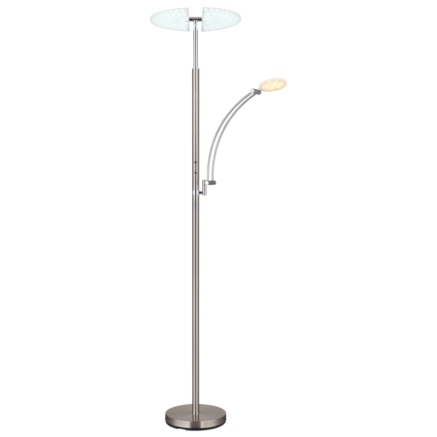 Globo - Lampadaire LED dimmable LED/40W/230V + LED/5,5W 2700/4000/6000K chrome mat