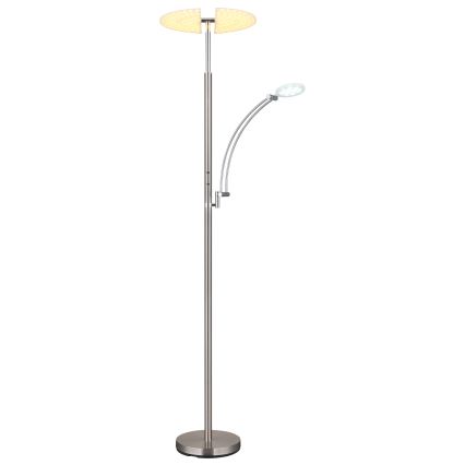 Globo - Lampadaire LED dimmable LED/40W/230V + LED/5,5W 2700/4000/6000K chrome mat