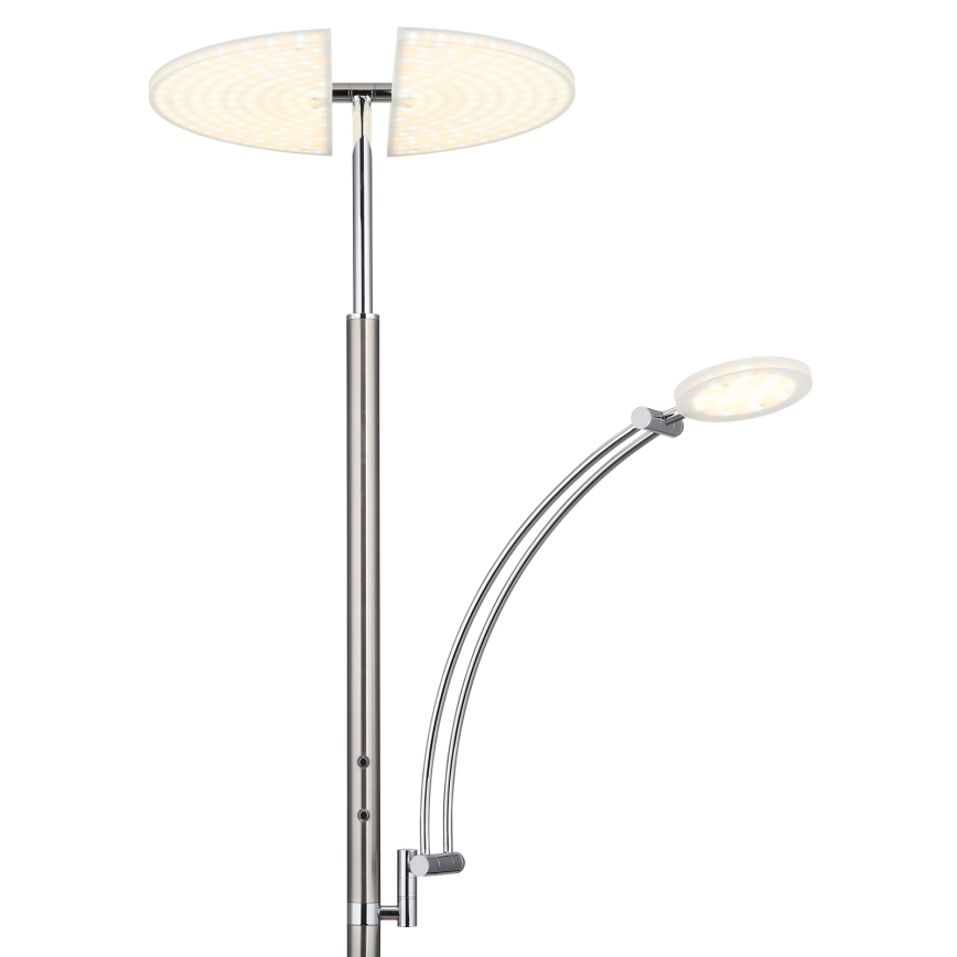 Globo - Lampadaire LED dimmable LED/40W/230V + LED/5,5W 2700/4000/6000K chrome mat