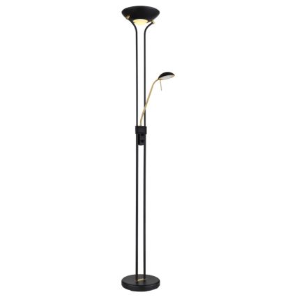 Globo - Lampadaire à intensité variable LED/20W/230V + LED/5,5W 3000K noir/doré