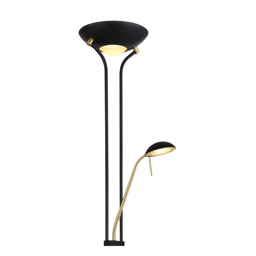 Globo - Lampadaire LED dimmable LED/20W/230V + LED/5,5W 3000K noir/or doré
