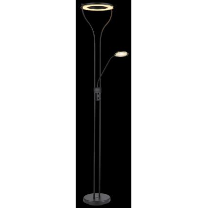 Globo - Lampadaire LED dimmable LED/20W/230V + LED/4W 3000K noir