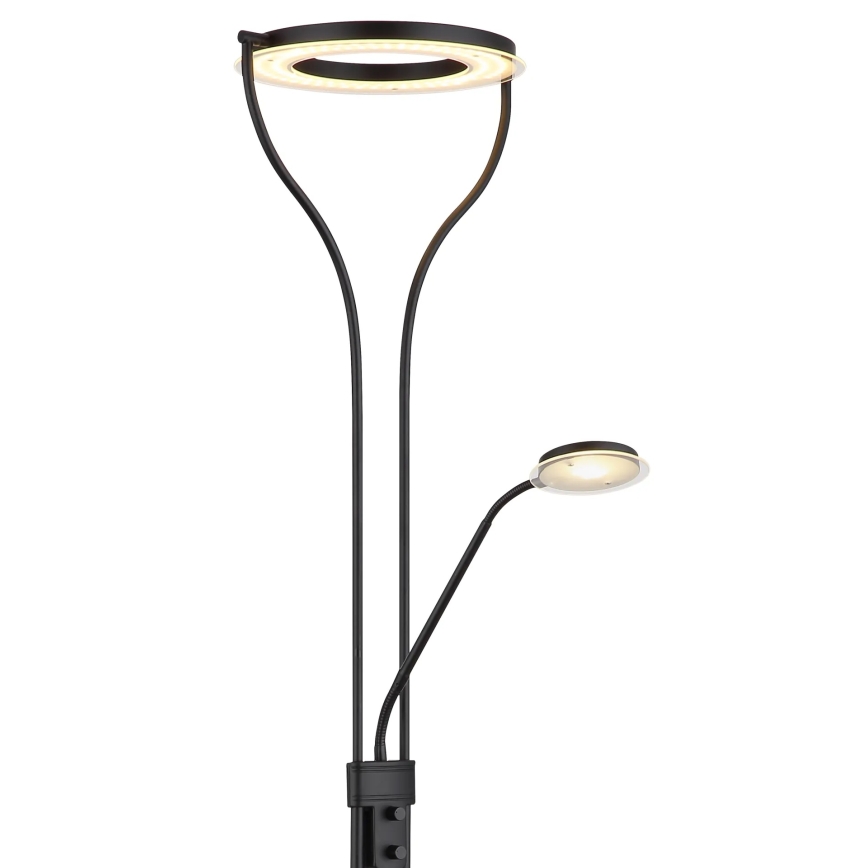 Globo - Lampadaire LED dimmable LED/20W/230V + LED/4W 3000K noir