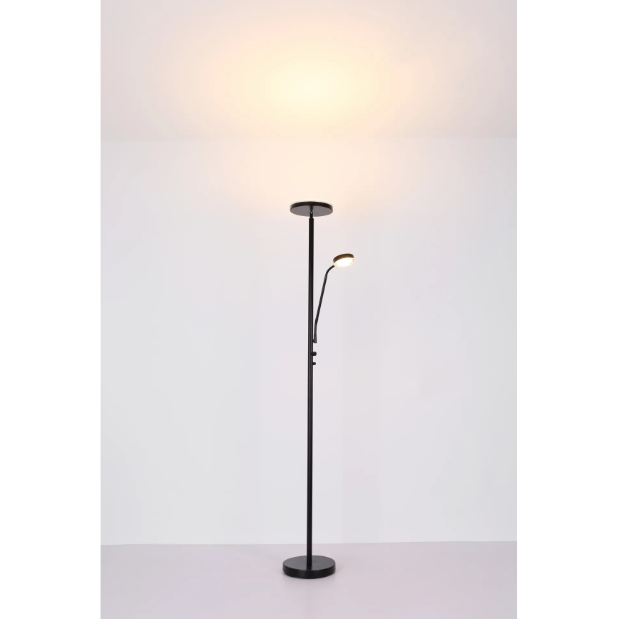 Globo - Lampadaire LED dimmable LED/18,5W/230V + LED/4,5W 3000K noir