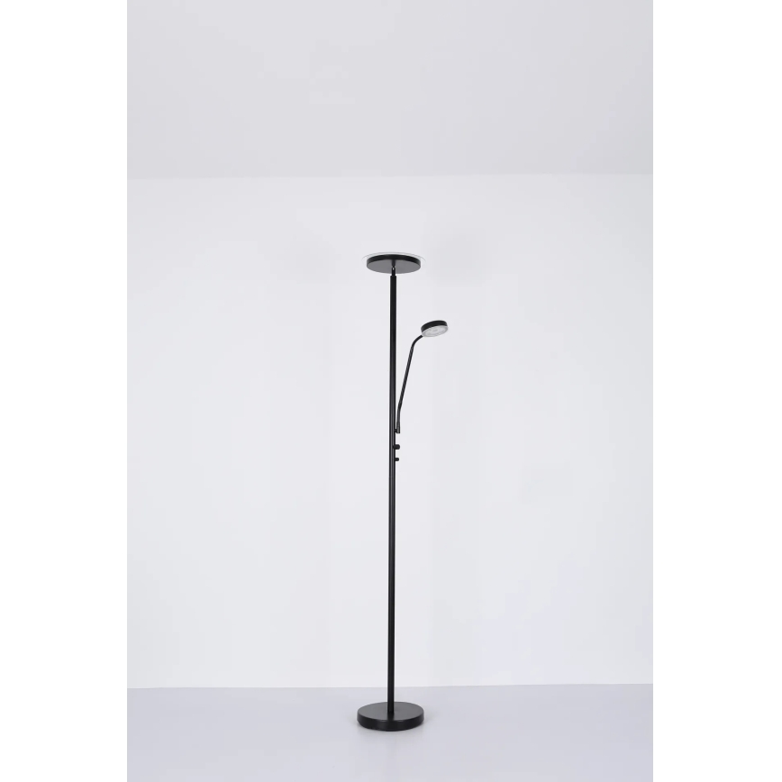 Globo - Lampadaire LED dimmable LED/18,5W/230V + LED/4,5W 3000K noir