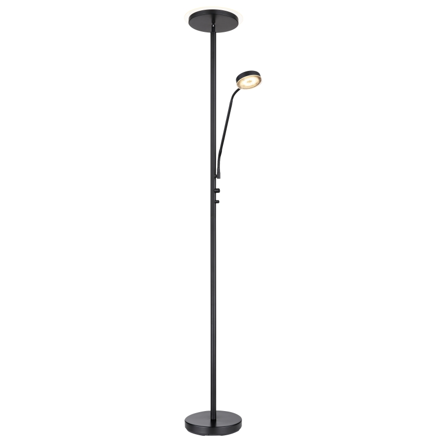 Globo - Lampadaire LED dimmable LED/18,5W/230V + LED/4,5W 3000K noir