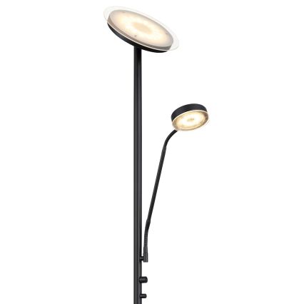 Globo - Lampadaire LED dimmable LED/18,5W/230V + LED/4,5W 3000K noir