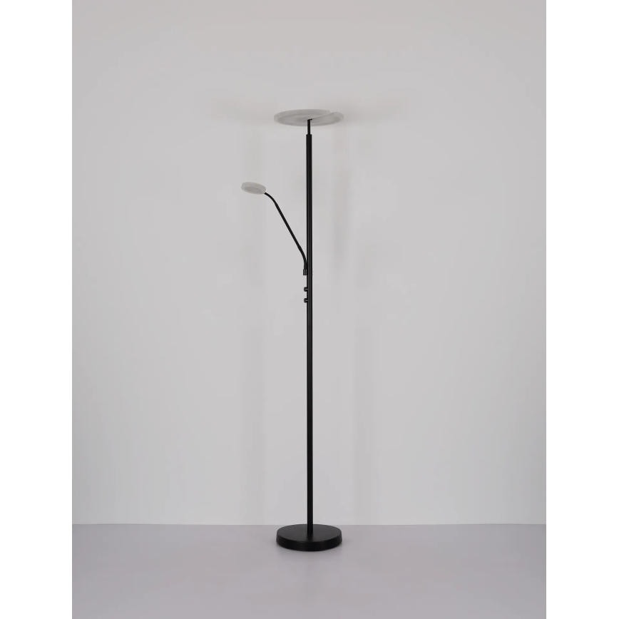 Globo - Lampadaire sur pied LED dimmable LED/28W/230V + LED/5W 3000K noir