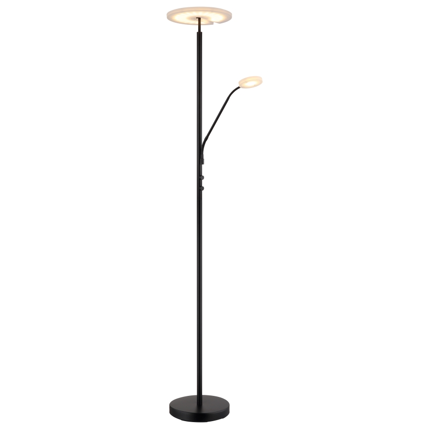 Globo - Lampadaire sur pied LED dimmable LED/28W/230V + LED/5W 3000K noir