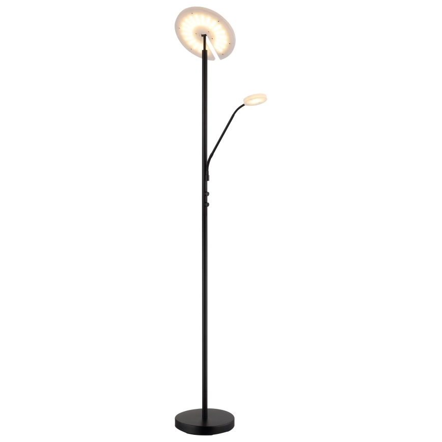 Globo - Lampadaire sur pied LED dimmable LED/28W/230V + LED/5W 3000K noir