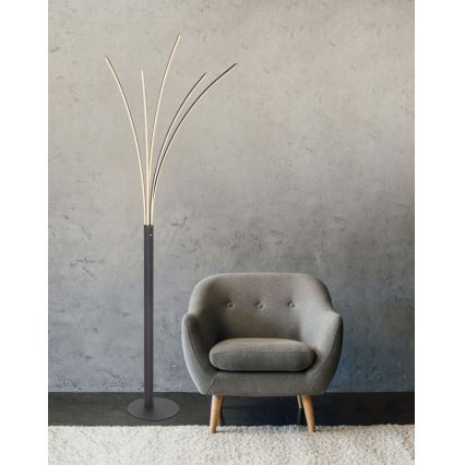 Globo - Lampadaire sur pied tactile dimmable LED/36W/230V, noir