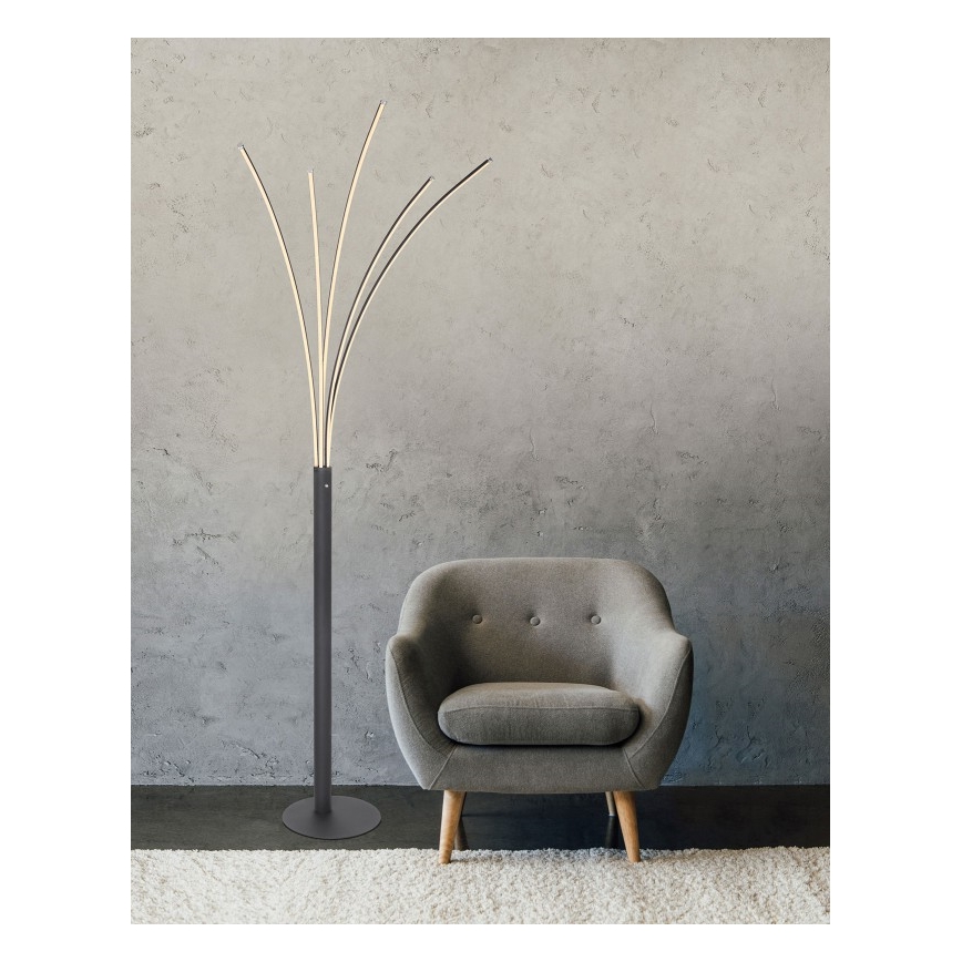 Globo - Lampadaire sur pied tactile dimmable LED/36W/230V, noir