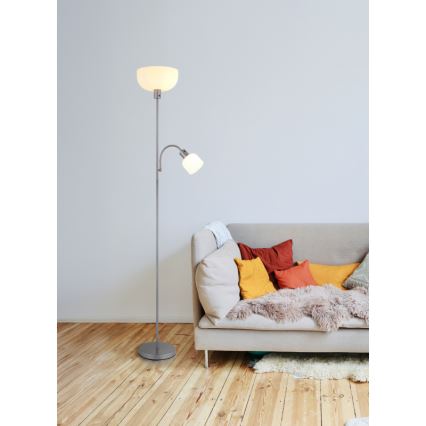 Globo - Lampadaire 1xE27/40W/230V + 1xE14/25W