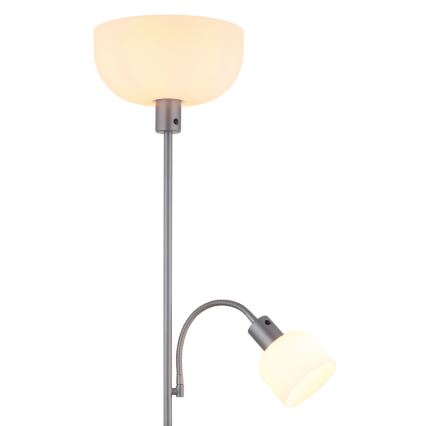 Globo - Lampadaire 1xE27/40W/230V + 1xE14/25W