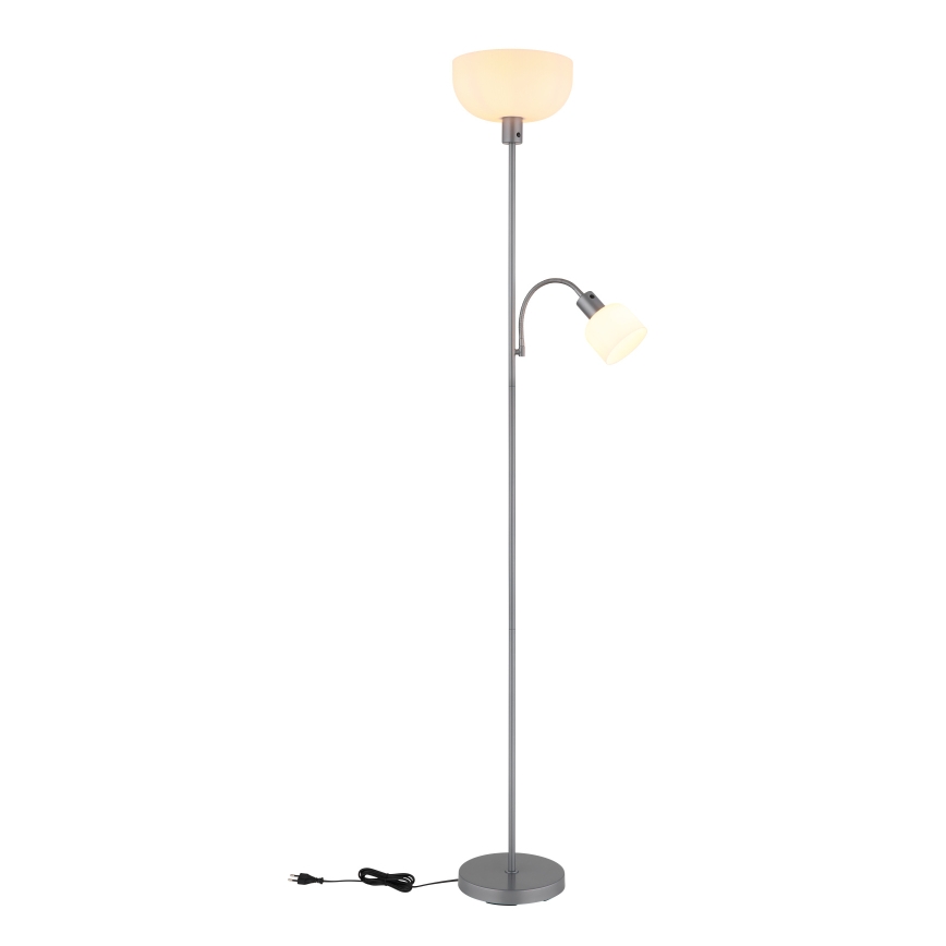 Globo - Lampadaire 1xE27/40W/230V + 1xE14/25W