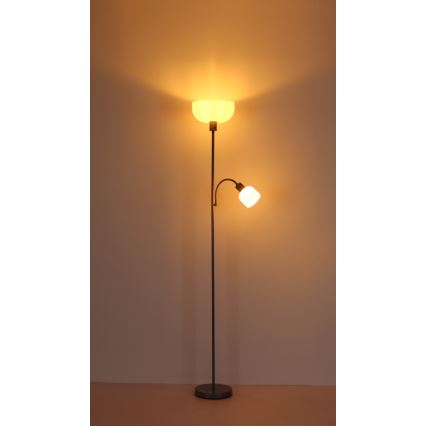 Globo - Lampadaire 1xE27/40W/230V + 1xE14/25W