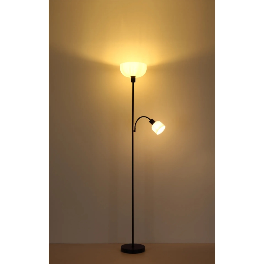 Globo - Lampadaire 1xE27/40W/230V + 1xE14/25W