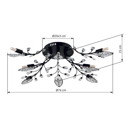 Globo - Plafonnier 8xG9/5W/230V Ø 76 cm