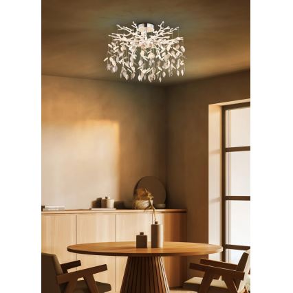 Globo - Suspension sur tige 8xG9/8W/230V chromé brillant