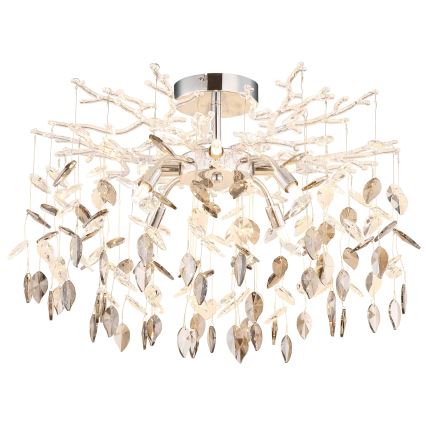 Globo - Suspension sur tige 8xG9/8W/230V chromé brillant