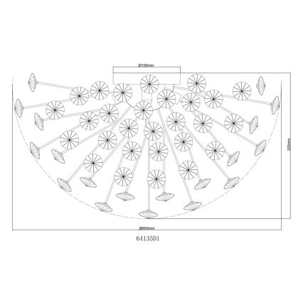 Globo - Plafonnier LED 6xG9/3,5W/230V, finition dorée
