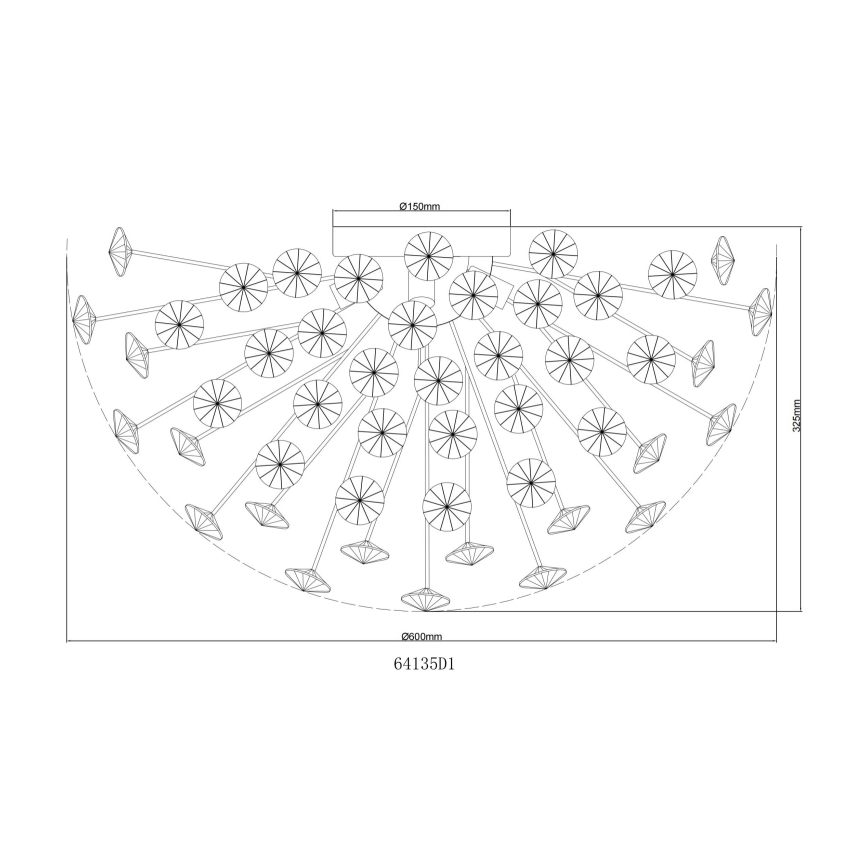 Globo - Plafonnier LED 6xG9/3,5W/230V, finition dorée
