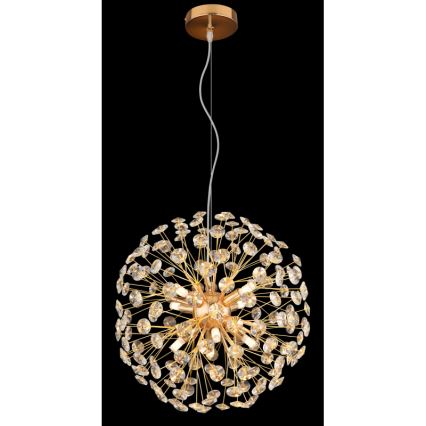 Globo - Lustre LED suspendu sur câble 8xG9/3,5W/230V Ø 40 cm doré