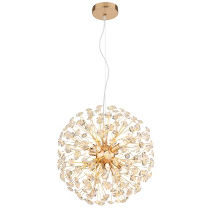 Globo - Lustre LED suspendu sur câble 8xG9/3,5W/230V Ø 40 cm doré