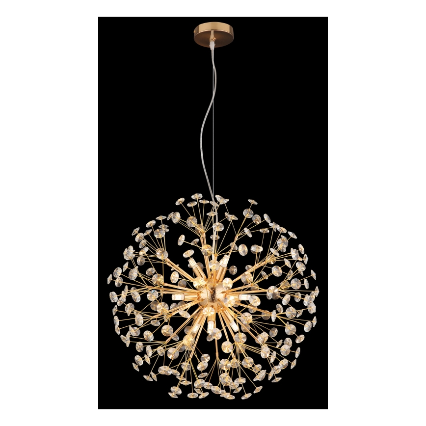 Globo - Lustre LED suspendu sur câble 9xG9/3,5W/230V doré
