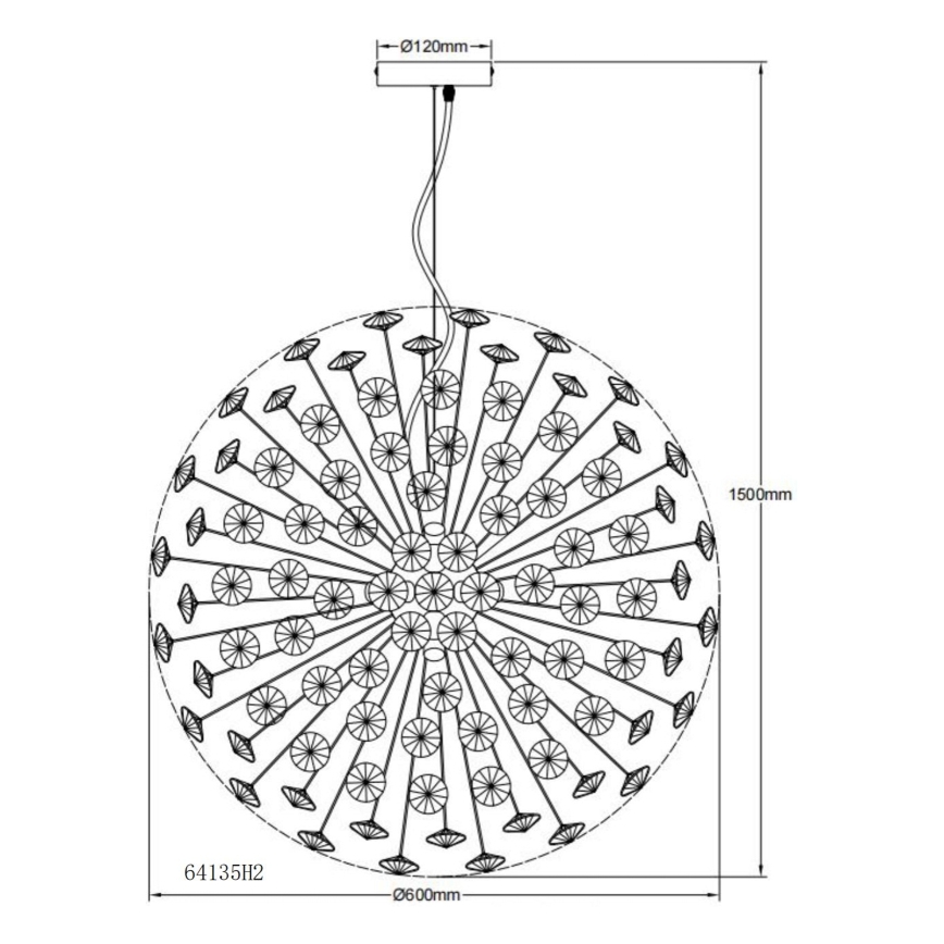 Globo - Lustre LED suspendu sur câble 9xG9/3,5W/230V doré