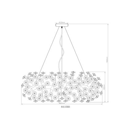 Globo - Suspension filaire LED en cristal 20xG9/3,5W/230V