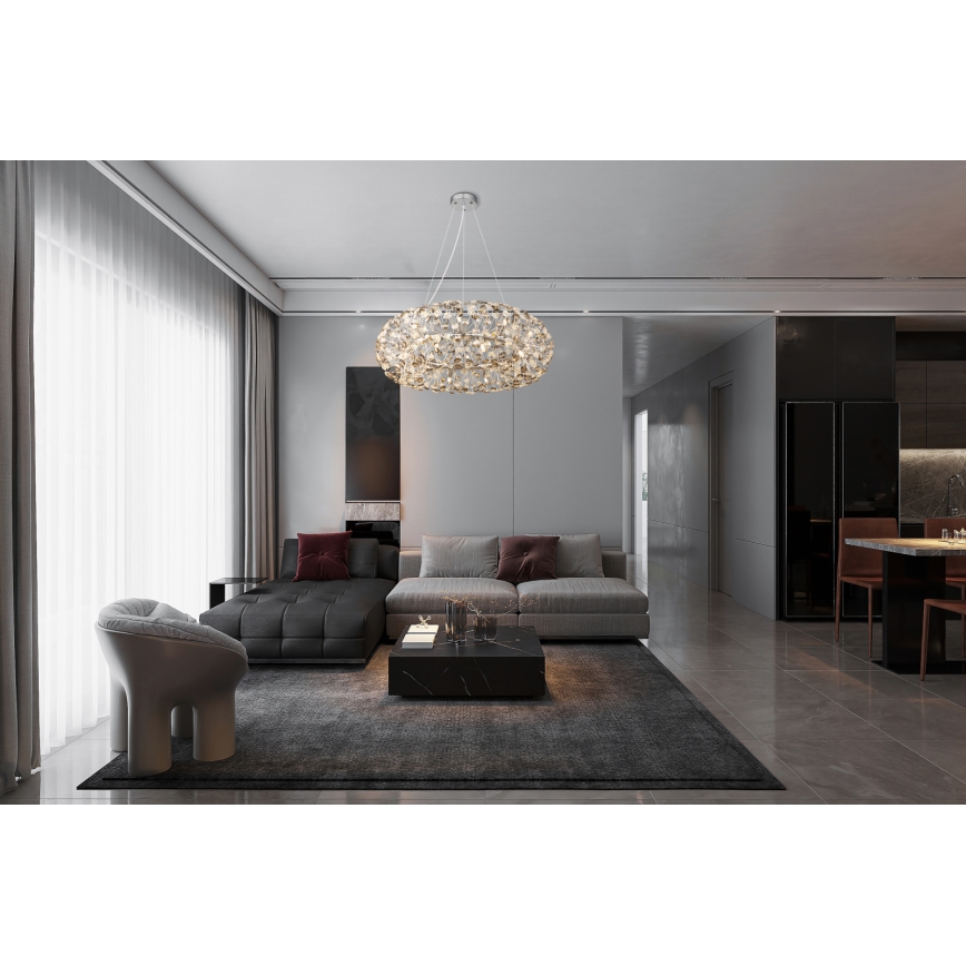 Globo - Lustre LED en cristal suspendu par câble 20xG9/3,5W/230V