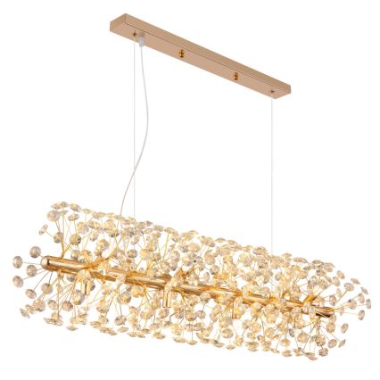 Globo - Suspension LED sur câble 12xG9/3,5W/230V dorée