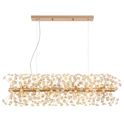 Globo - Suspension LED sur câble 12xG9/3,5W/230V dorée