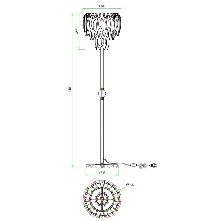 Globo - Lampadaire 4xE14/40W/230V