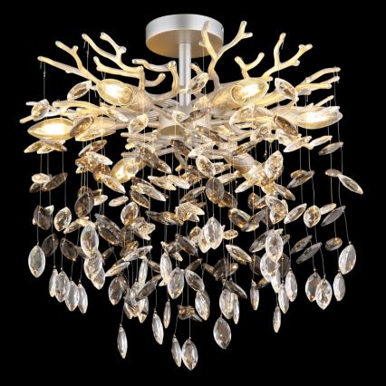 Globo - Lustre sur tige 6xE14/40W/230V argenté