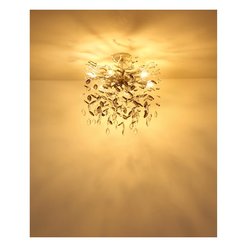 Globo - Lustre sur tige 6xE14/40W/230V argenté