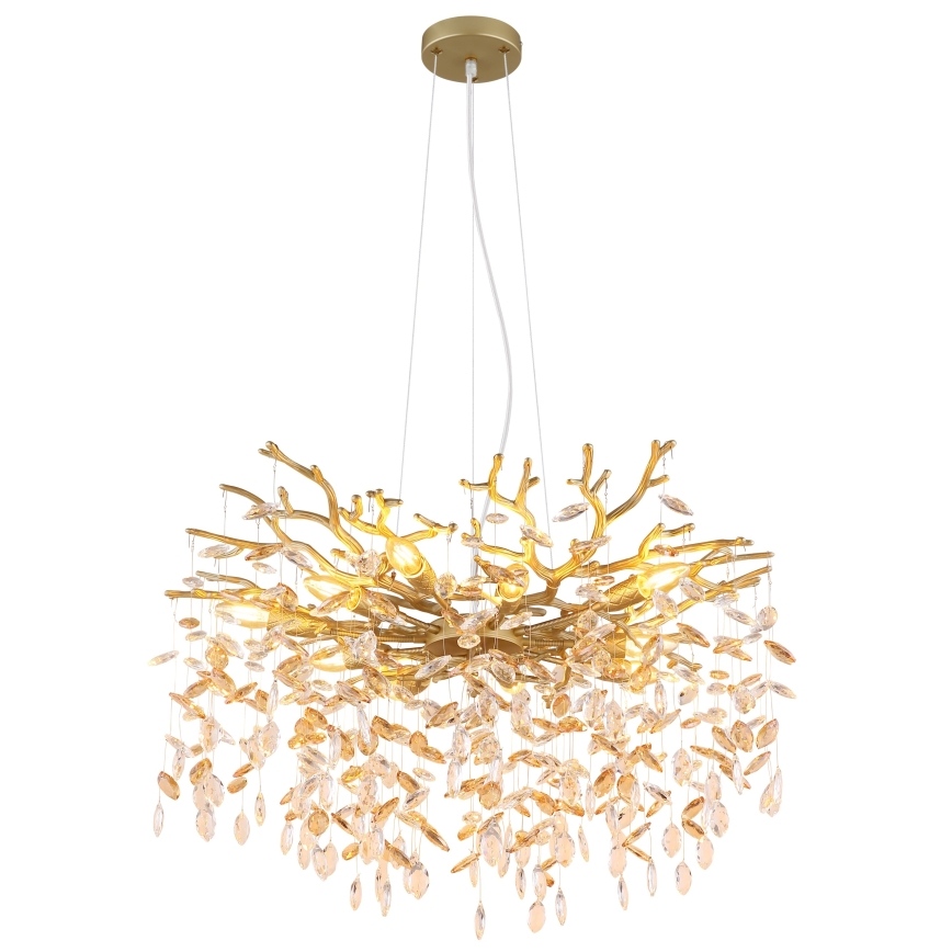 Globo - Suspension sur câble 10xE14/40W/230V dorée