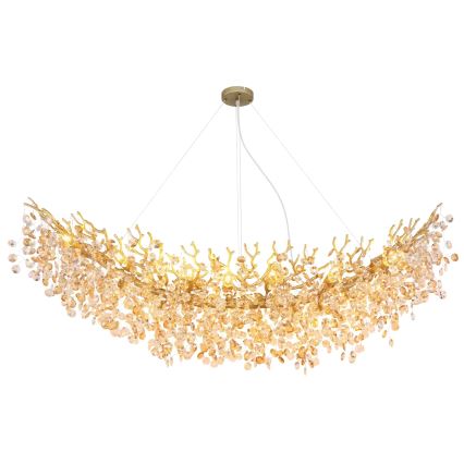 Globo - Suspension sur câble 16xE14/40W/230V dorée