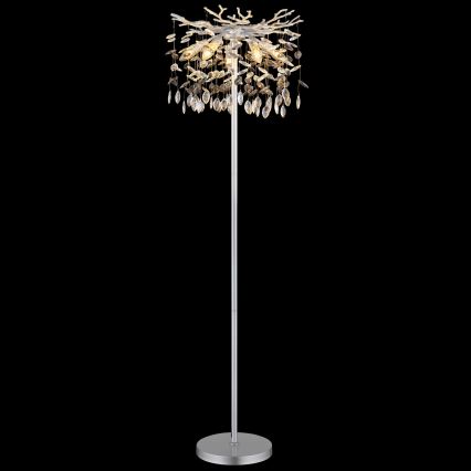 Globo - Lampadaire 5xE14/40W/230V argenté