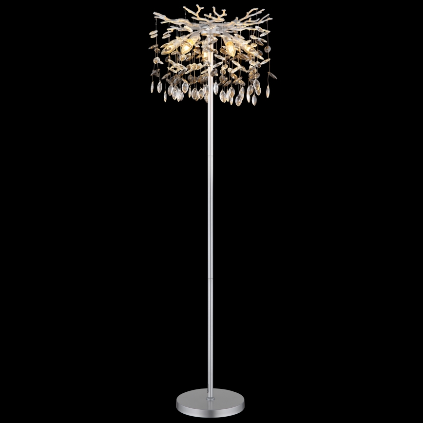 Globo - Lampadaire 5xE14/40W/230V argenté